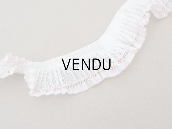 画像5: アンティーク プリーツリボン ピンクの縁取り 1.72m 2.3cm幅  (5)