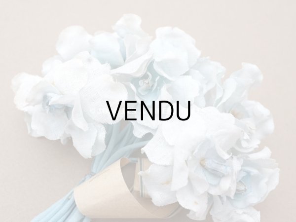 画像6: アンティーク 菫の布花 パルマ菫 パウダーブルー  (6)