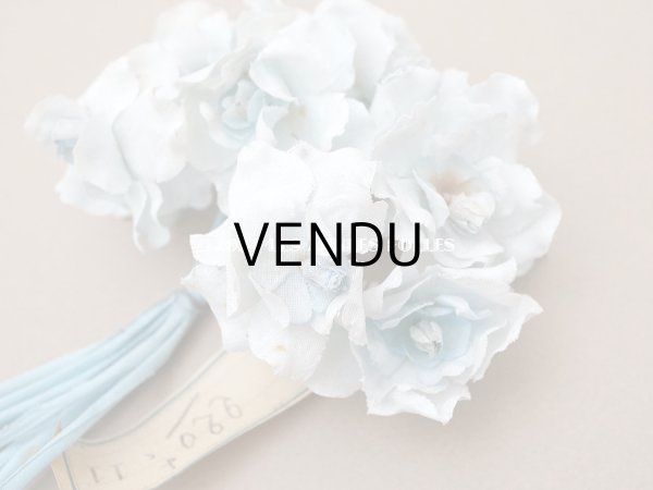 画像4: アンティーク 菫の布花 パルマ菫 パウダーブルー  (4)