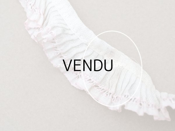 画像6: アンティーク プリーツリボン ピンクの縁取り 1.72m 2.3cm幅  (6)