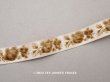 画像1: 19世紀末 アンティーク シルクリボン フロック加工 薔薇 45cm (1)