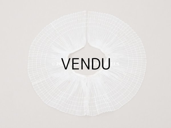 画像3: 【セール対象外】アンティーク 幅広 プリーツレース オフホワイト 12.3cm幅 32cm チュールレース ライン入り (3)