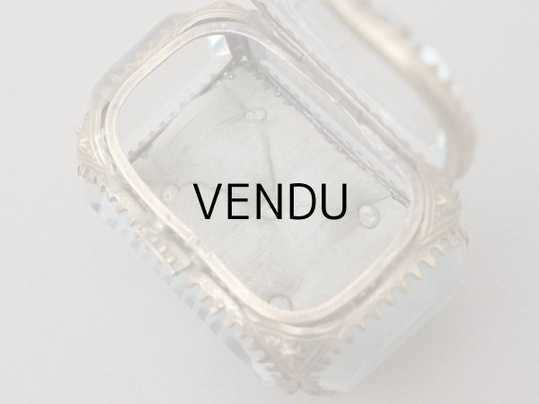 画像10: 19世紀末 アンティーク 小さなジュエリーボックス カーキグレイのシルククッション  (10)