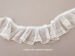 画像1: 【セール対象外】アンティーク フリルレース チュールレース エクリュ 85cm 6.3cm幅  (1)