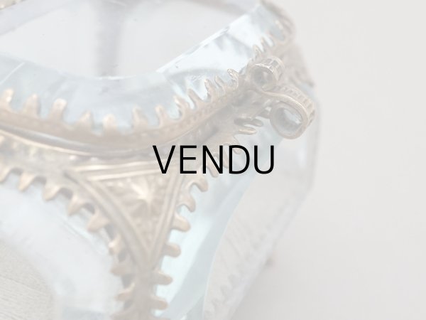 画像11: 19世紀末 アンティーク 小さなジュエリーボックス カーキグレイのシルククッション  (11)