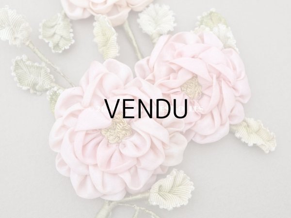 画像4: アンティーク シルク製 薔薇の大きなロココモチーフ  (4)