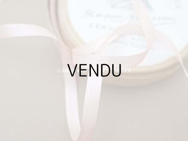 画像3: アンティーク シルク製 サテンリボン ベビーピンク ポンパドール侯爵婦人 3.7m RUBANS EXTRA POUR LINGERIE (3)