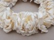 画像9: アンティーク シルクサテン 薔薇の布花のティアラ 花冠  エクリュ＆オフホワイト (9)