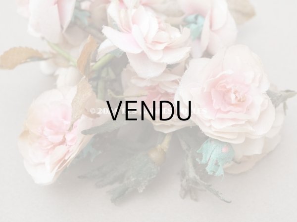 画像8: アンティーク 薔薇の布花のブーケ パウダーピンク  (8)