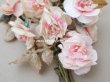 画像4: アンティーク 薔薇の布花のブーケ パウダーピンク  (4)