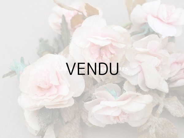 画像5: アンティーク 薔薇の布花のブーケ パウダーピンク  (5)