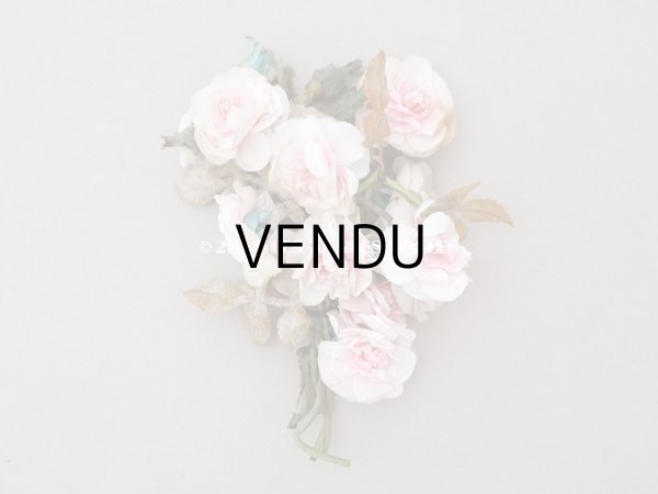 画像2: アンティーク 薔薇の布花のブーケ パウダーピンク  (2)