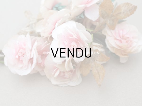 画像6: アンティーク 薔薇の布花のブーケ パウダーピンク  (6)