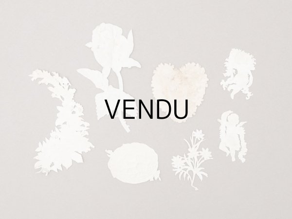 画像2: 1900年頃 アンティーク ダイカットクロモ 7点のセット (2)