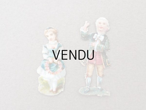 画像3: 1900年頃 アンティーク ダイカットクロモ 8点のセット (3)