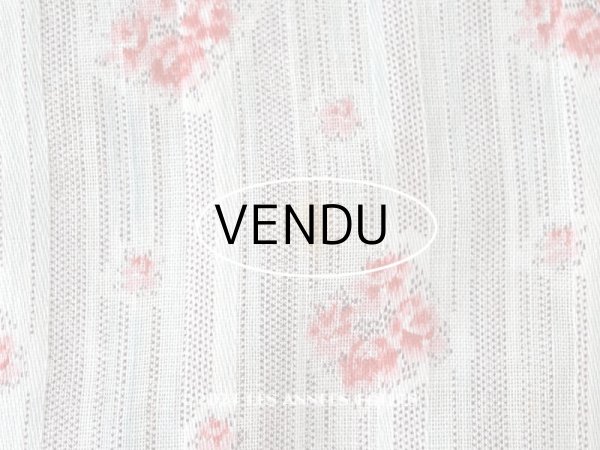 画像8: アンティーク  薔薇模様 コットン製 ファブリック 95×73cm (8)