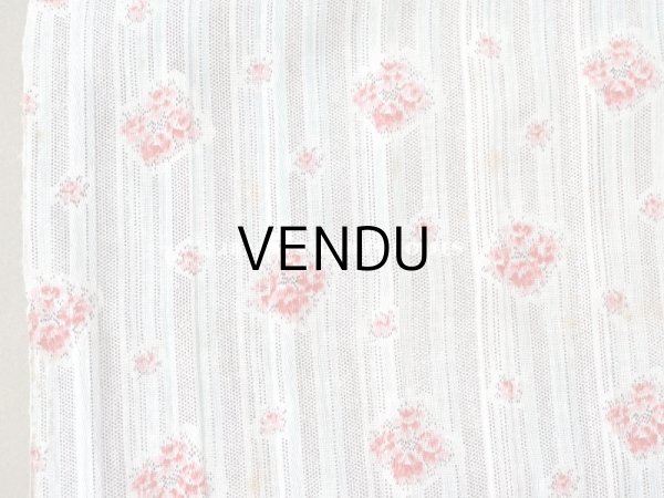 画像11: アンティーク  薔薇模様 コットン製 ファブリック 95×73cm (11)