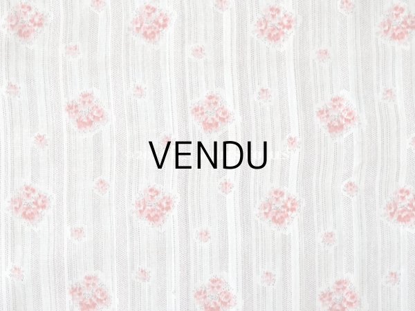 画像4: アンティーク  薔薇模様 コットン製 ファブリック 95×73cm (4)