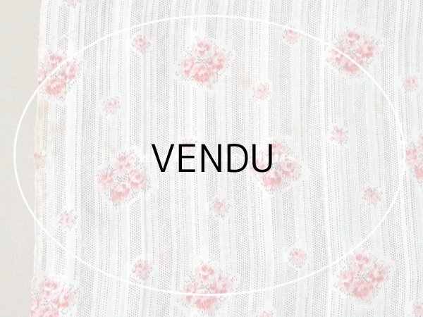 画像9: アンティーク  薔薇模様 コットン製 ファブリック 95×73cm (9)