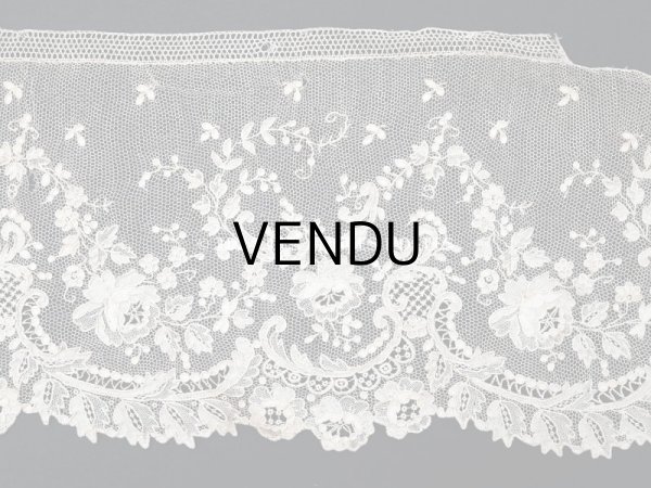 画像7: 18世紀末~19世紀初頭 アンティーク  アランソンレース 0.8m 12.4cm幅 ミュージアムピース (7)