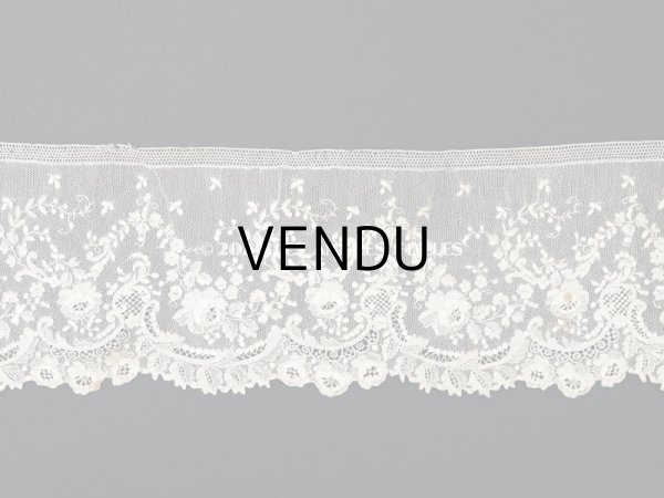 画像3: 18世紀末~19世紀初頭 アンティーク  アランソンレース 0.8m 12.4cm幅 ミュージアムピース (3)