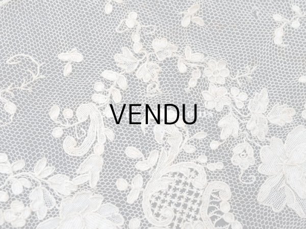 画像12: 18世紀末~19世紀初頭 アンティーク  アランソンレース 0.8m 12.4cm幅 ミュージアムピース (12)