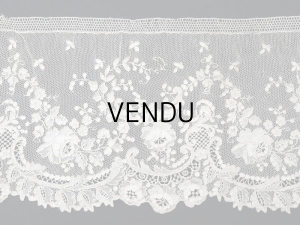 画像5: 18世紀末~19世紀初頭 アンティーク  アランソンレース 0.8m 12.4cm幅 ミュージアムピース (5)