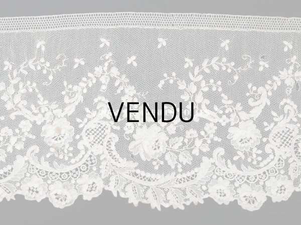 画像6: 18世紀末~19世紀初頭 アンティーク  アランソンレース 0.8m 12.4cm幅 ミュージアムピース (6)