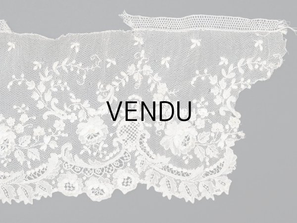 画像8: 18世紀末~19世紀初頭 アンティーク  アランソンレース 0.8m 12.4cm幅 ミュージアムピース (8)