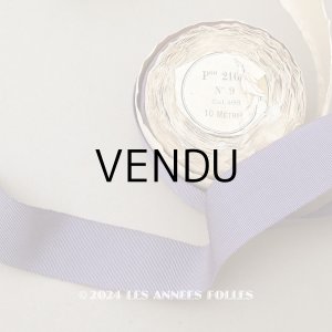 画像: アンティーク グログランリボン スモーキーパープル 7.8m 38mm幅