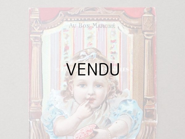 画像5: アンティーク 立体クロモ お菓子と少女 - AU BON MARCHE - (5)