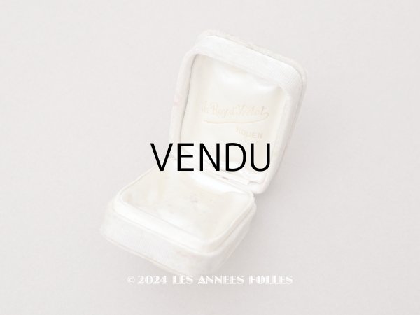 画像1: 1900年頃 アンティーク ジュエリーボックス  花模様のシルク地 (1)