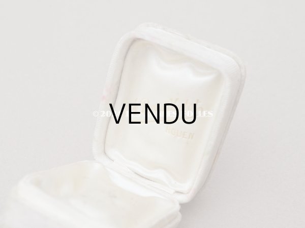 画像6: 1900年頃 アンティーク ジュエリーボックス  花模様のシルク地 (6)