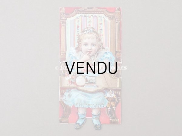 画像4: アンティーク 立体クロモ お菓子と少女 - AU BON MARCHE - (4)