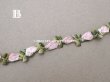 画像5: アンティーク シルク製 薔薇のロココトリム パウダーピンク 40cm (5)