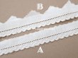 画像2: アンティーク スカラップレース ドット刺繍入り  (2)