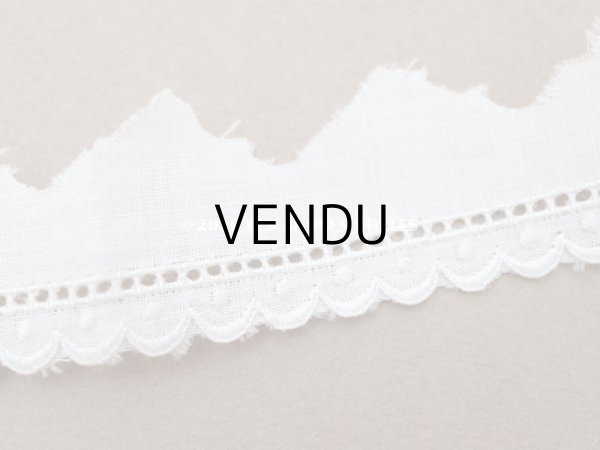 画像7: アンティーク スカラップレース ドット刺繍入り  (7)