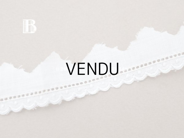 画像6: アンティーク スカラップレース ドット刺繍入り  (6)