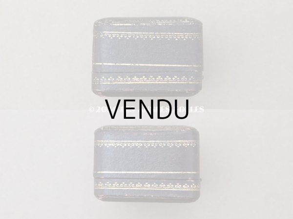 画像5: アンティーク 金彩入り ピアス用 ジュエリーボックス チョコレートブラウン (5)