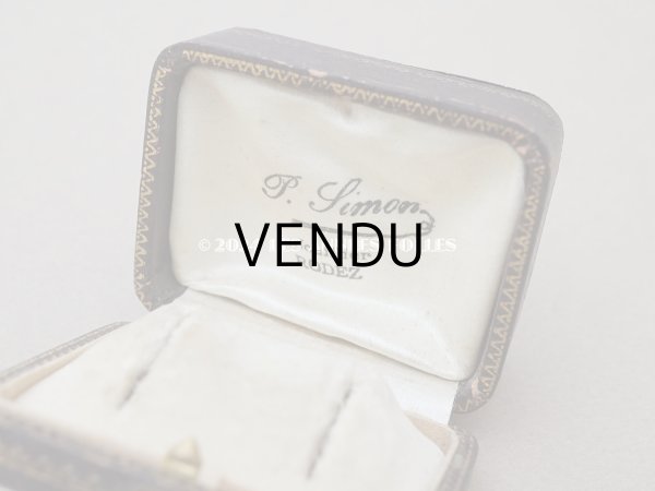 画像10: アンティーク 金彩入り ピアス用 ジュエリーボックス チョコレートブラウン (10)