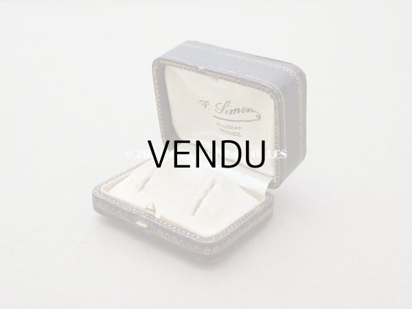 画像7: アンティーク 金彩入り ピアス用 ジュエリーボックス チョコレートブラウン (7)