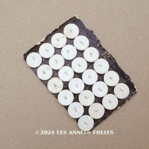 画像: アンティーク 8mm リネンのくるみボタン ドール用 12ピースのセット オフホワイト 