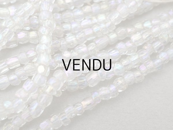 画像3: アンティーク オーロラ色 カット入り ガラスビーズ シードビーズ  (3)