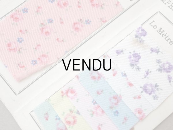 画像2: アンティーク ルーブル百貨店 薔薇模様 生地見本 COMPTOIR DES INDIENNES N 17 - GRANDS MAGASINS DU LOUVRE - (2)