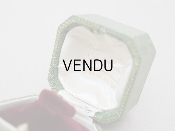 画像7: アンティーク 金彩入り リングボックス  ジュエリーボックス グリーン (7)