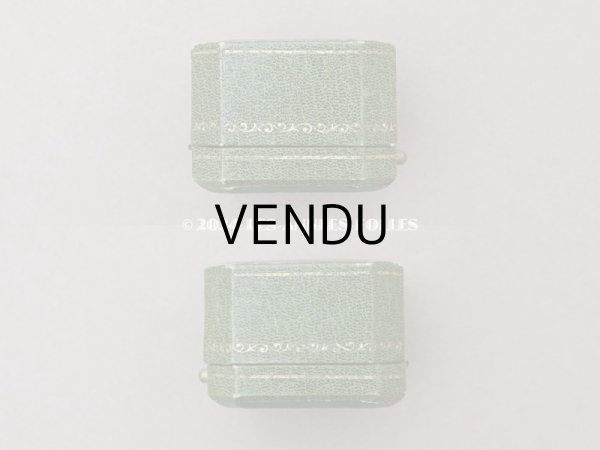 画像6: アンティーク 金彩入り リングボックス  ジュエリーボックス グリーン (6)