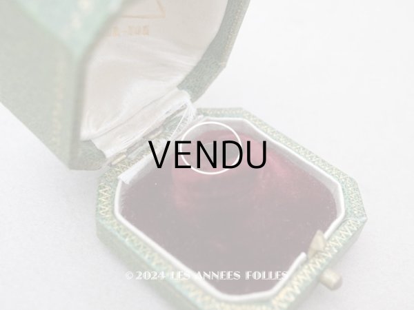 画像8: アンティーク 金彩入り リングボックス  ジュエリーボックス グリーン (8)