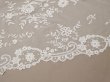 画像5: アンティーク ウェディングヴェール 花のモチーフ 約55×258cm アプリカシオン・アングルテール  (5)