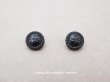 画像1: アンティーク クローバーのガラスボタン 黒 9mm 8ピースのセット (1)