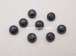 画像3: アンティーク クローバーのガラスボタン 黒 9mm 8ピースのセット (3)